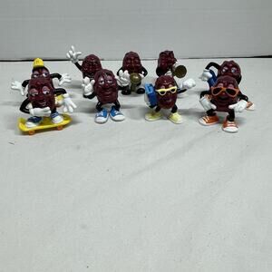 LOT (9) Vintage 1987-88 California Raisins CALRAB Hardee's PVC Plastic Figures